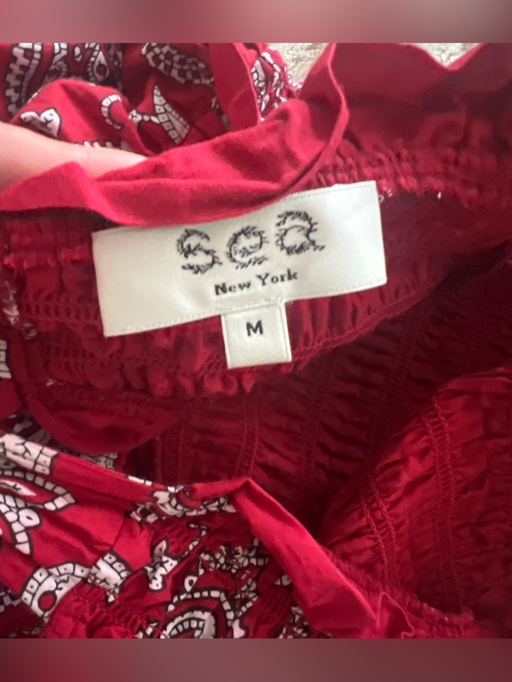 Sea New York Red Paisley Strapless Mini dress - Picture 5 of 5